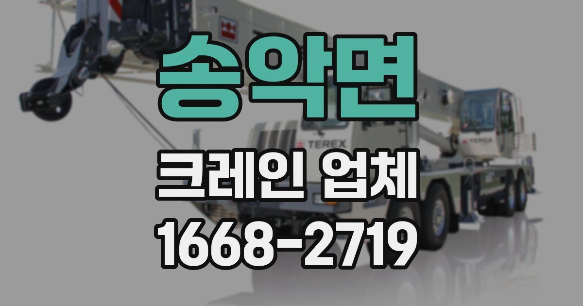 송악면 크레인 업체