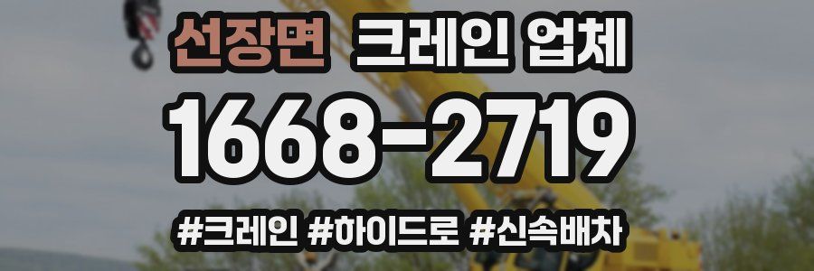 선장면 크레인 업체