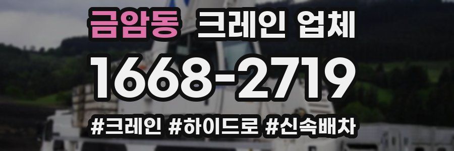 금암동 크레인 업체