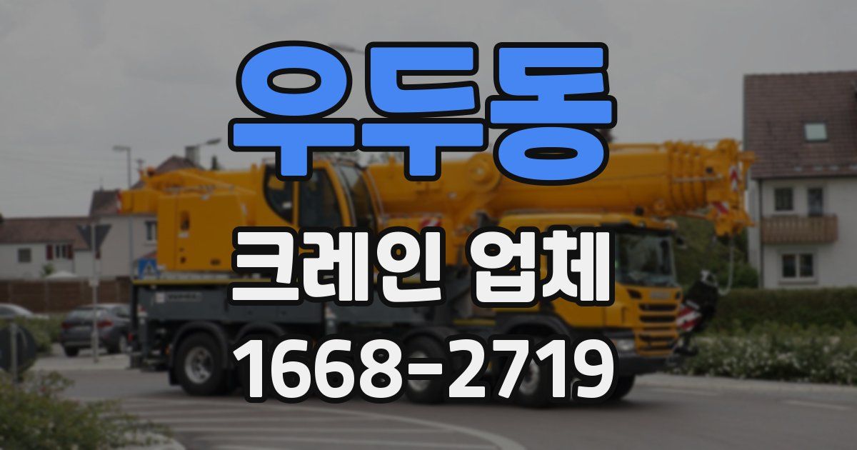 우두동 크레인 업체