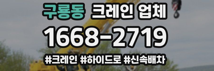 구룡동 크레인 업체