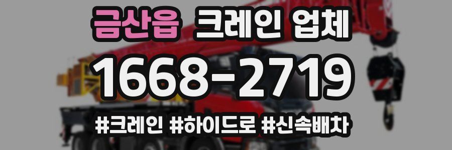 금산읍 크레인 업체