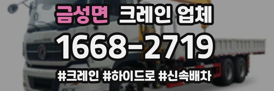 금성면 크레인 업체