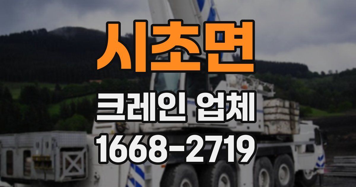 시초면 크레인 업체