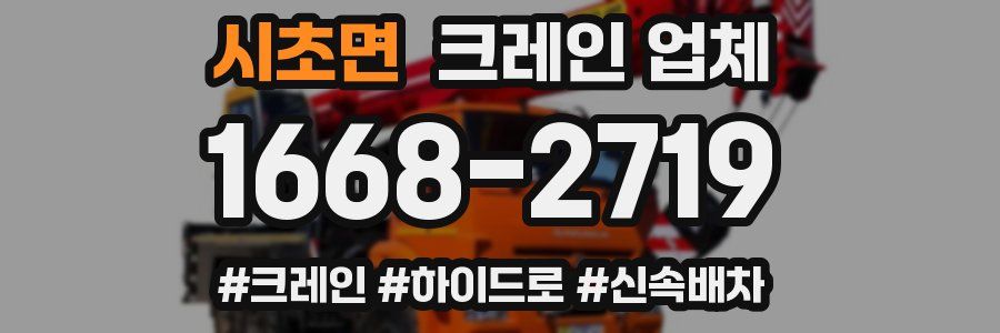 시초면 크레인 업체
