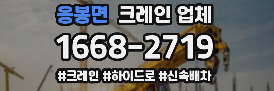 응봉면 크레인 업체