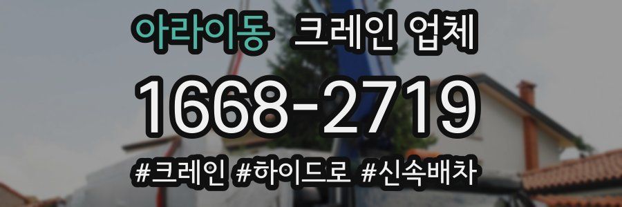 아라이동 크레인 업체