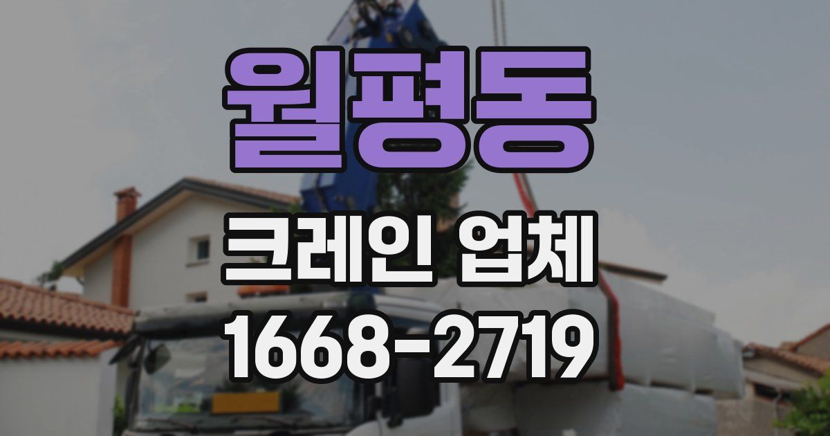 월평동 크레인 업체