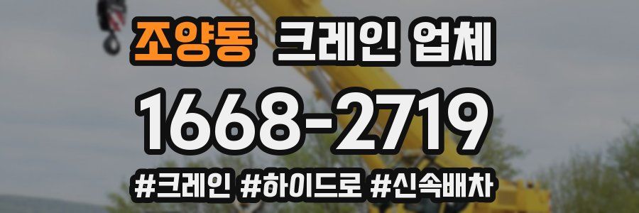 조양동 크레인 업체