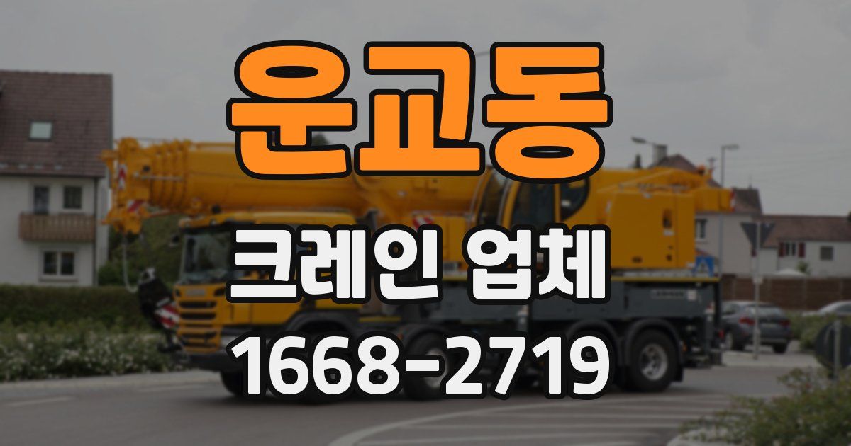 운교동 크레인 업체