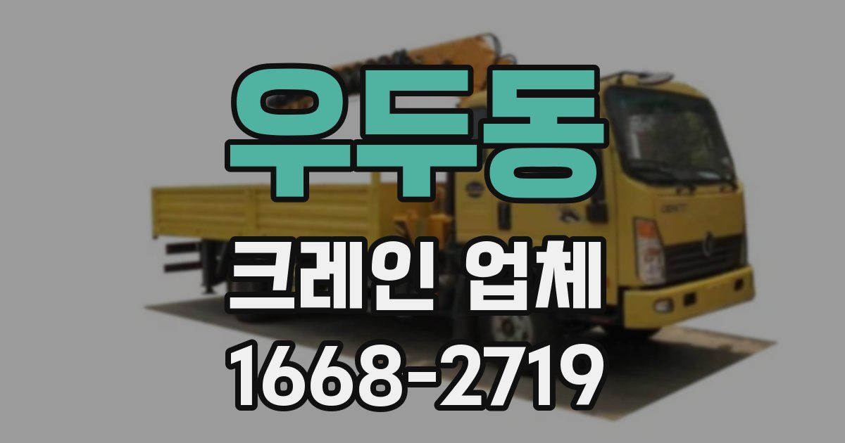 우두동 크레인 업체