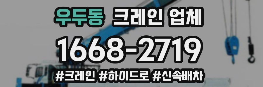 우두동 크레인 업체