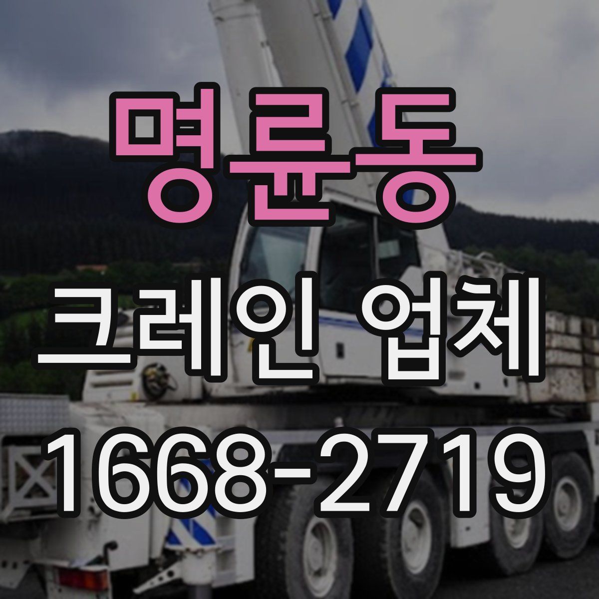 명륜동 크레인 업체