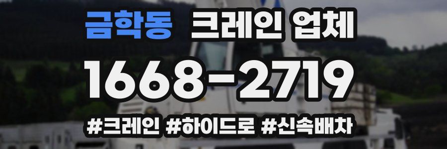 금학동 크레인 업체