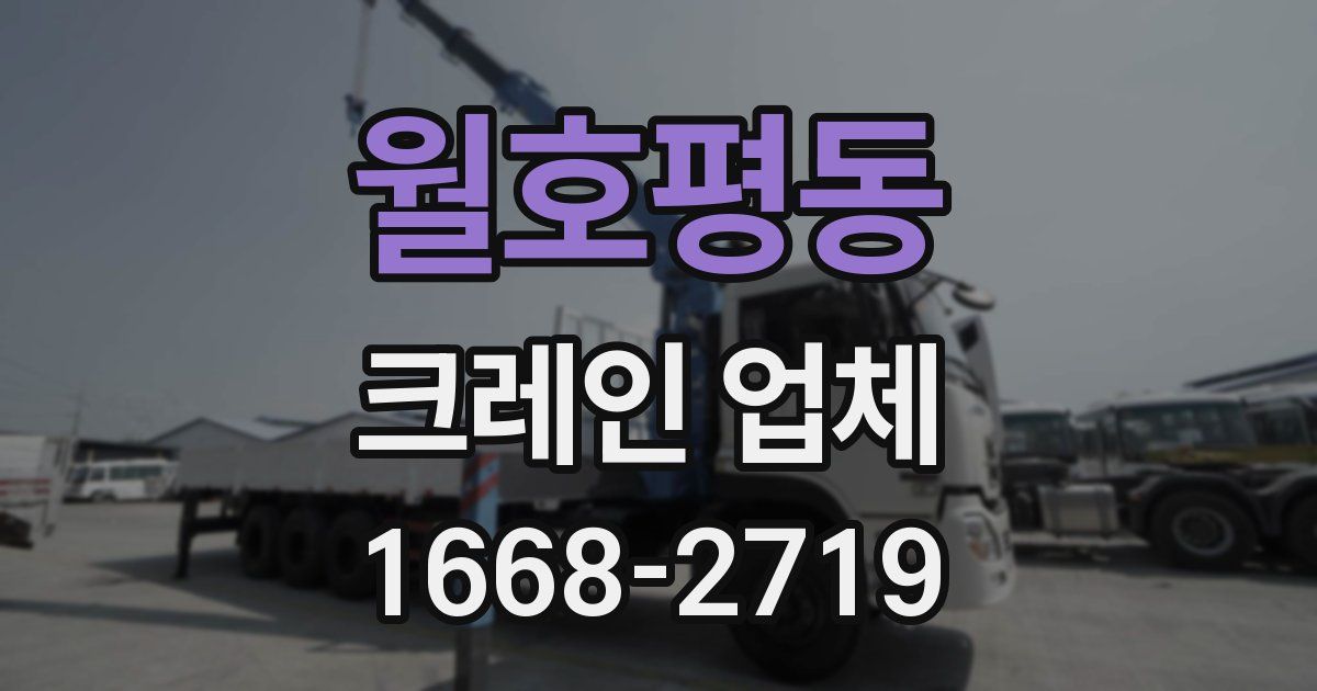 월호평동 크레인 업체