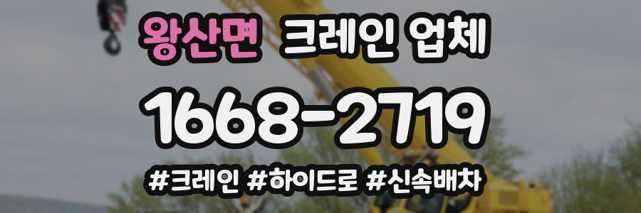 왕산면 크레인 업체