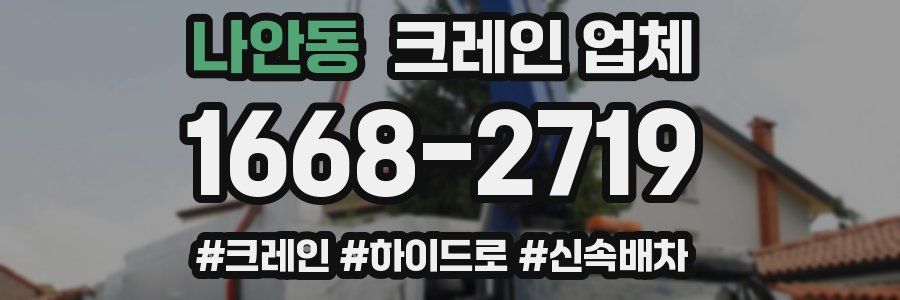 나안동 크레인 업체