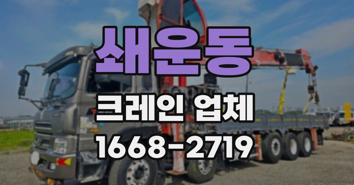 쇄운동 크레인 업체