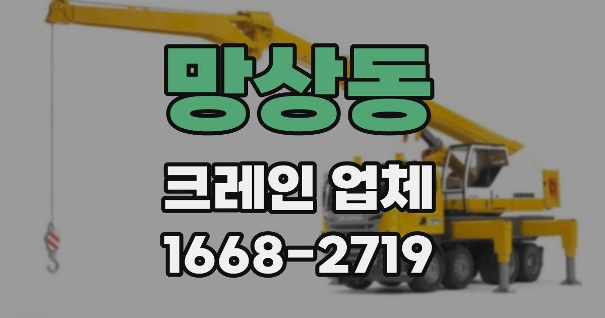망상동 크레인 업체