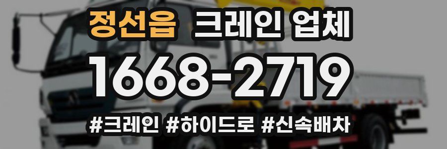 정선읍 크레인 업체