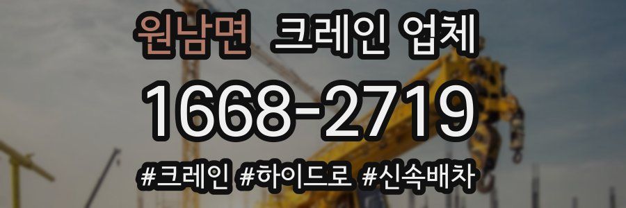 원남면 크레인 업체