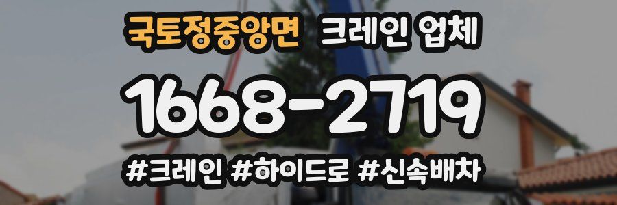 국토정중앙면 크레인 업체
