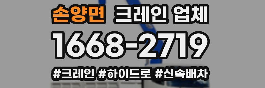 손양면 크레인 업체