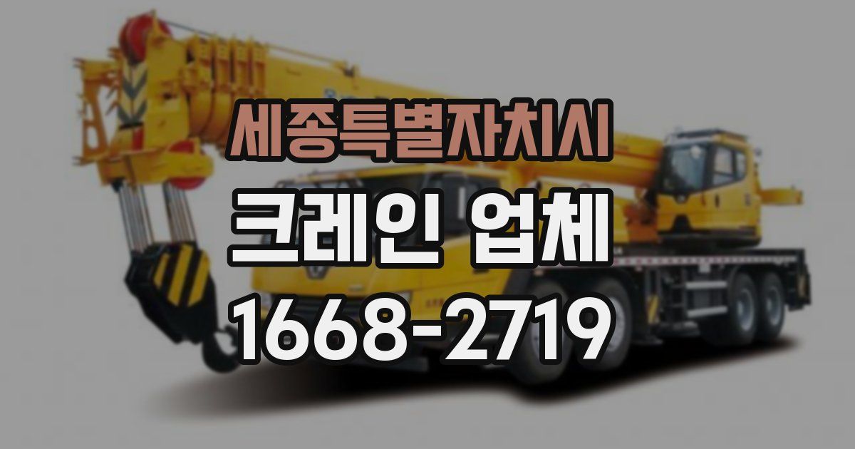 세종특별자치시 크레인 업체