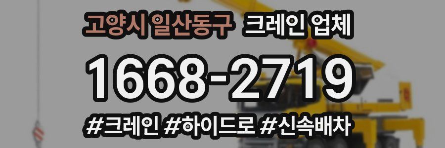고양시 일산동구 크레인 업체
