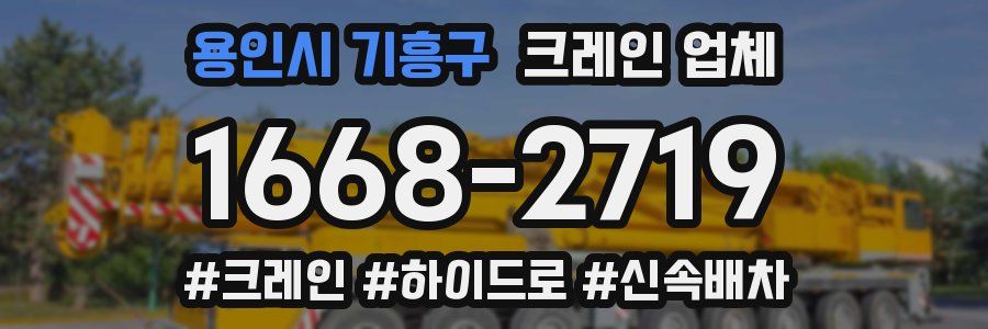용인시 기흥구 크레인 업체