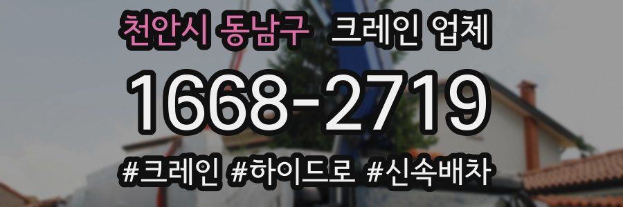 천안시 동남구 크레인 업체