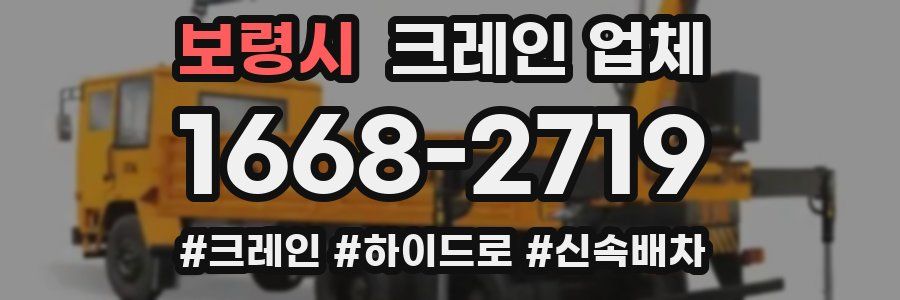 보령시 크레인 업체