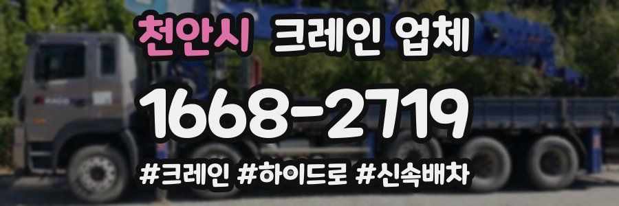 천안시 크레인 업체
