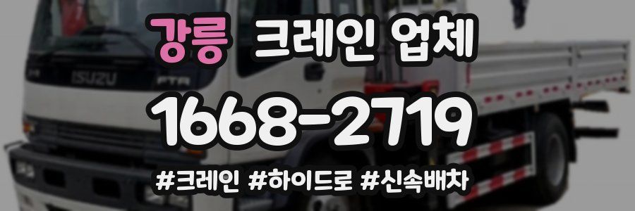 강릉 크레인 업체