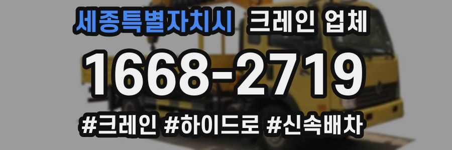세종특별자치시 크레인 업체