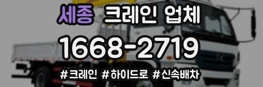 세종 크레인 업체