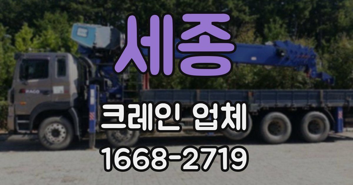 세종 크레인 업체
