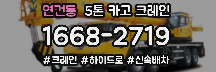 연건동 5톤 카고 크레인