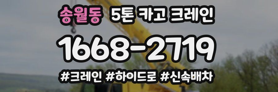 송월동 5톤 카고 크레인