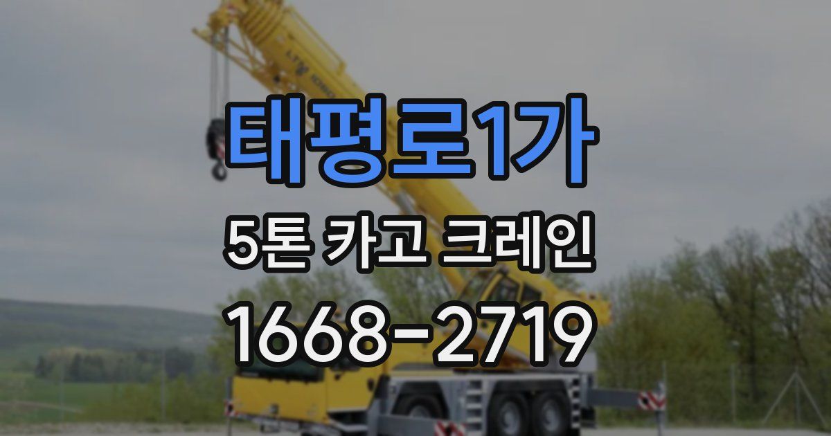 태평로1가 5톤 카고 크레인