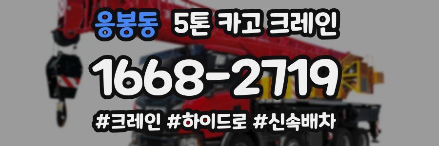 응봉동 5톤 카고 크레인