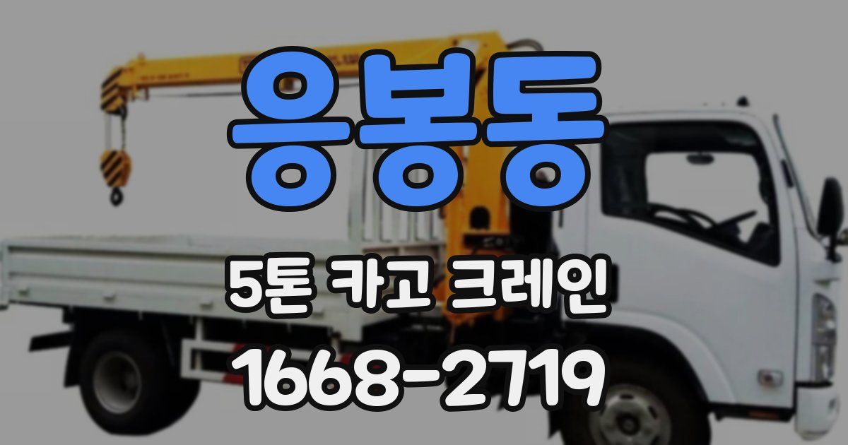 응봉동 5톤 카고 크레인
