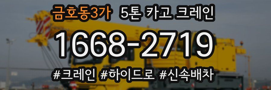 금호동3가 5톤 카고 크레인
