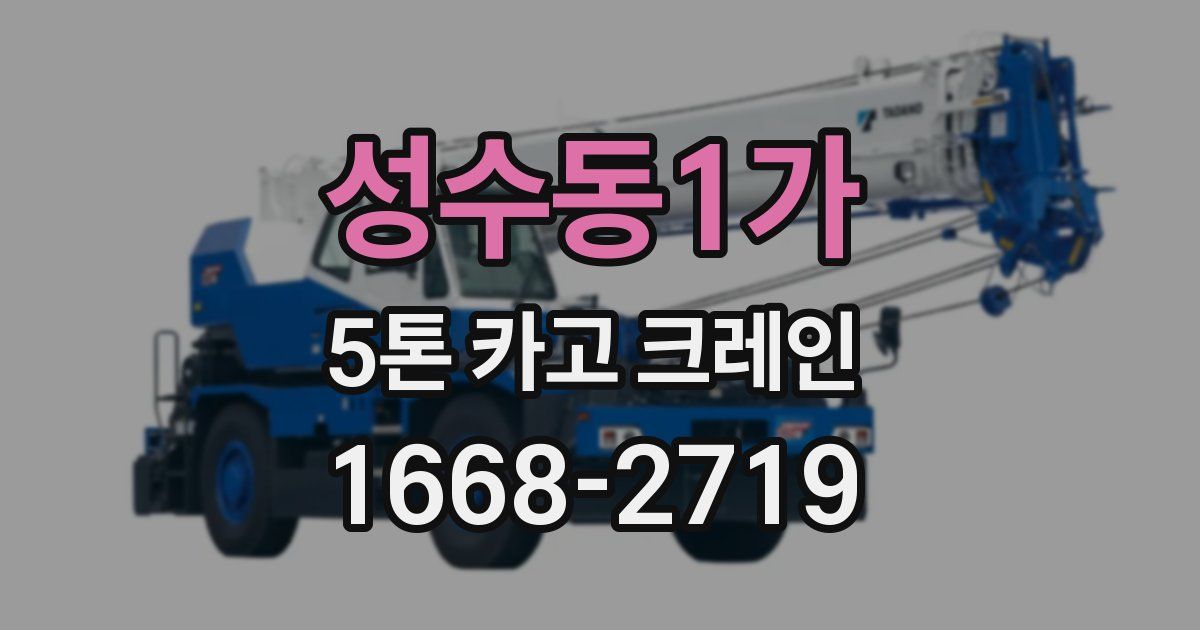 성수동1가 5톤 카고 크레인
