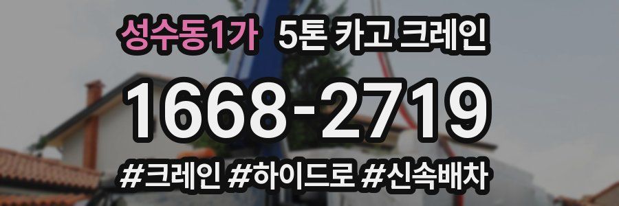 성수동1가 5톤 카고 크레인