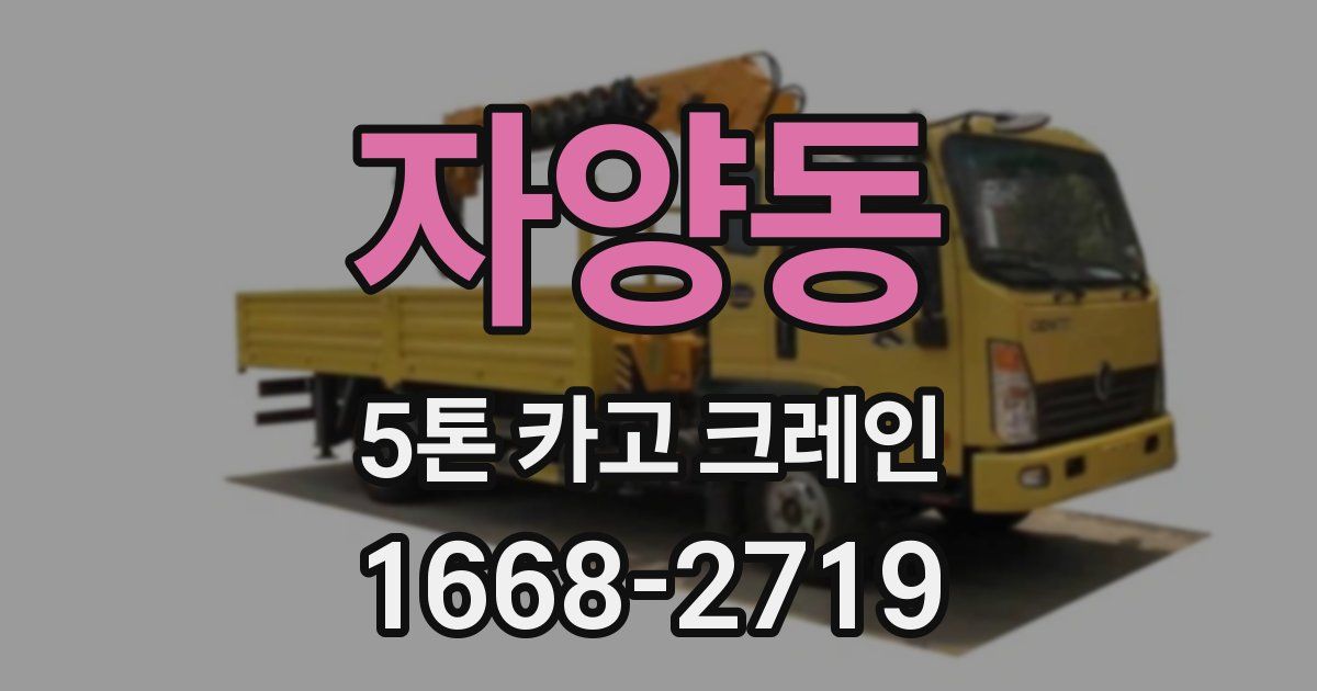 자양동 5톤 카고 크레인