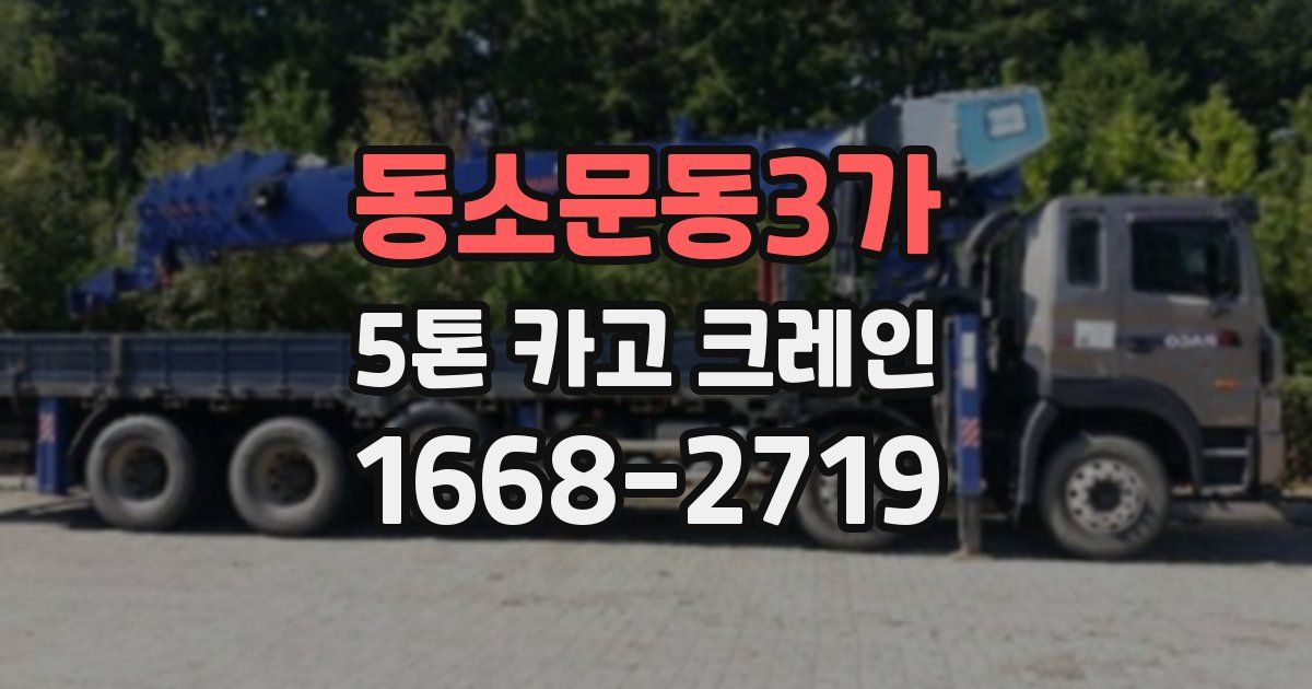 동소문동3가 5톤 카고 크레인