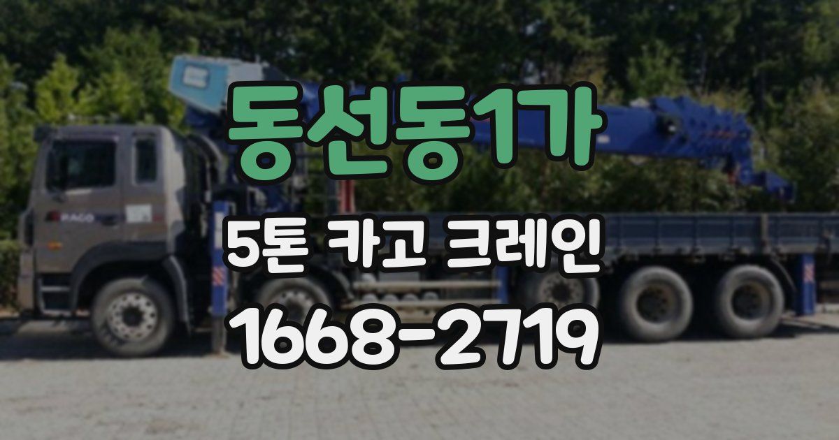 동선동1가 5톤 카고 크레인