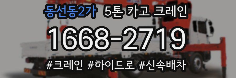 동선동2가 5톤 카고 크레인