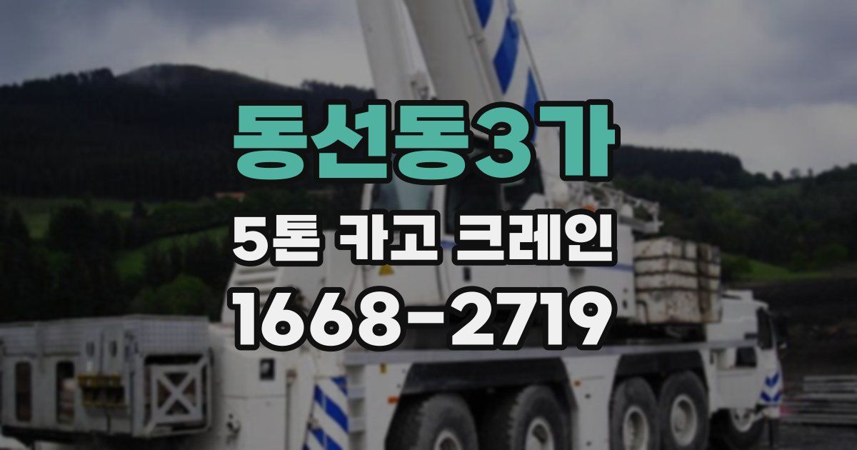 동선동3가 5톤 카고 크레인